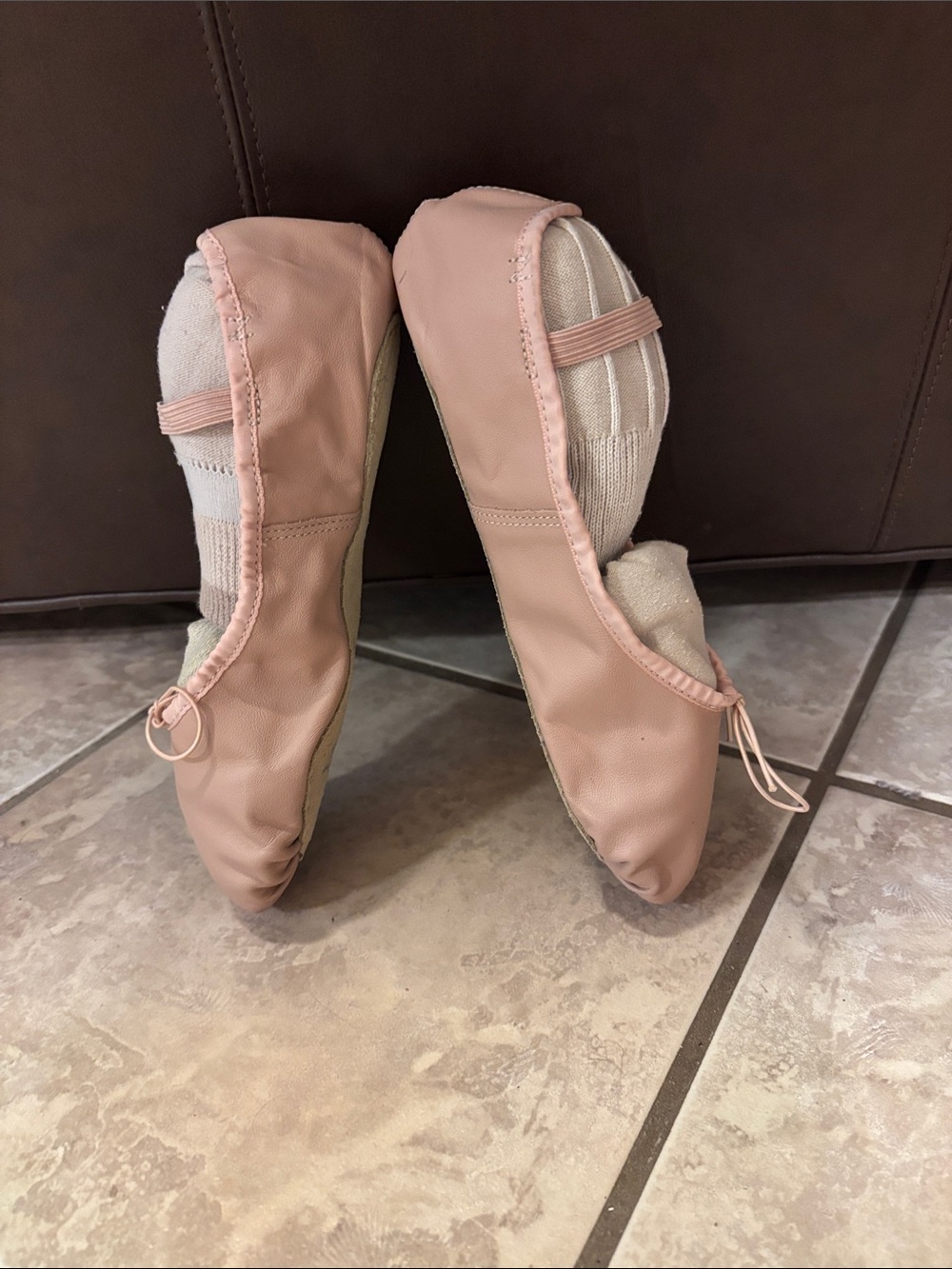 ClassicWomen's Ballet Flats in Blush Pink Leather - Comfortable Foldable Slipper